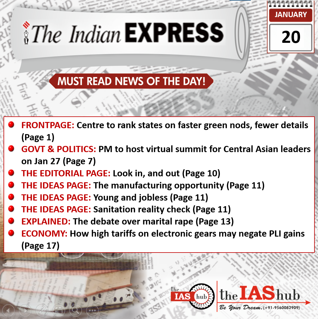 Indian Express 20 Jan