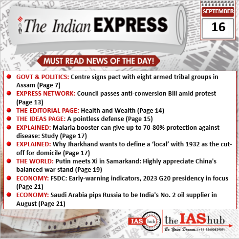 IE_16th Sept_Daily Headlines