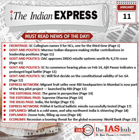 IE_11th January_Daily Headlines