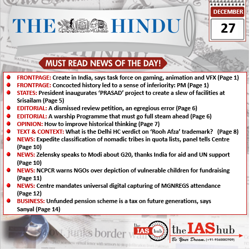 TH_27 Dec_Daily Headlines