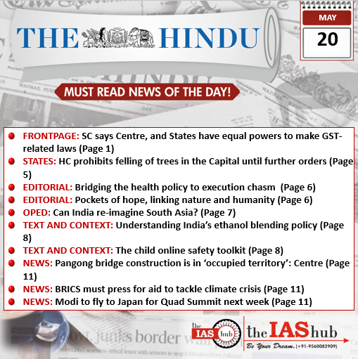 The Hindu 20 May