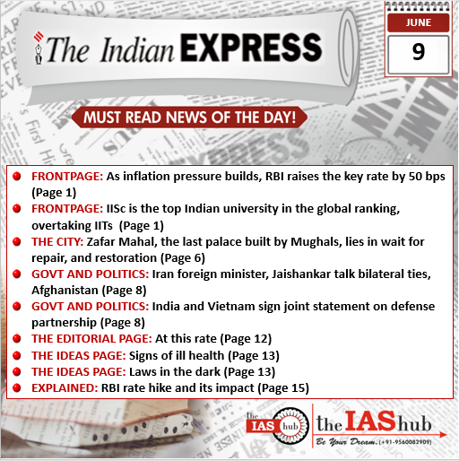 Indian Express 9 June