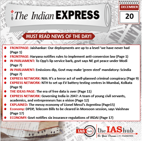 IE_20th Dec_Daily Headlines