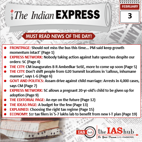 IE_3rd February_Daily Headlines