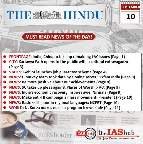 TH_10th Sept_Daily Headlines