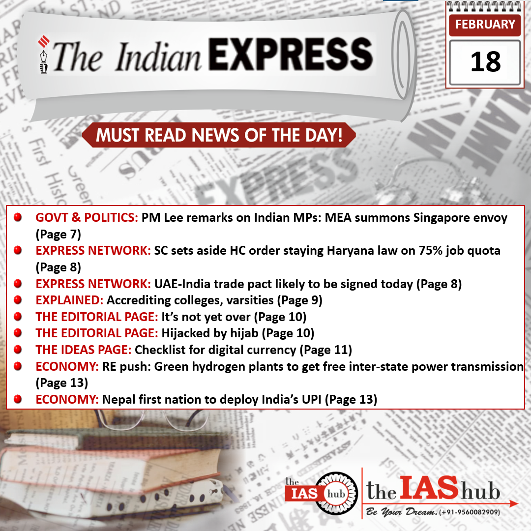 Indian Express 18 Feb