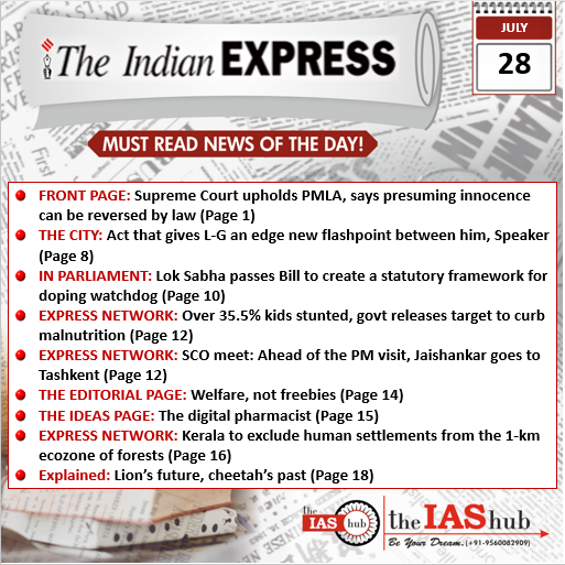 28th July 2022 Indian Express