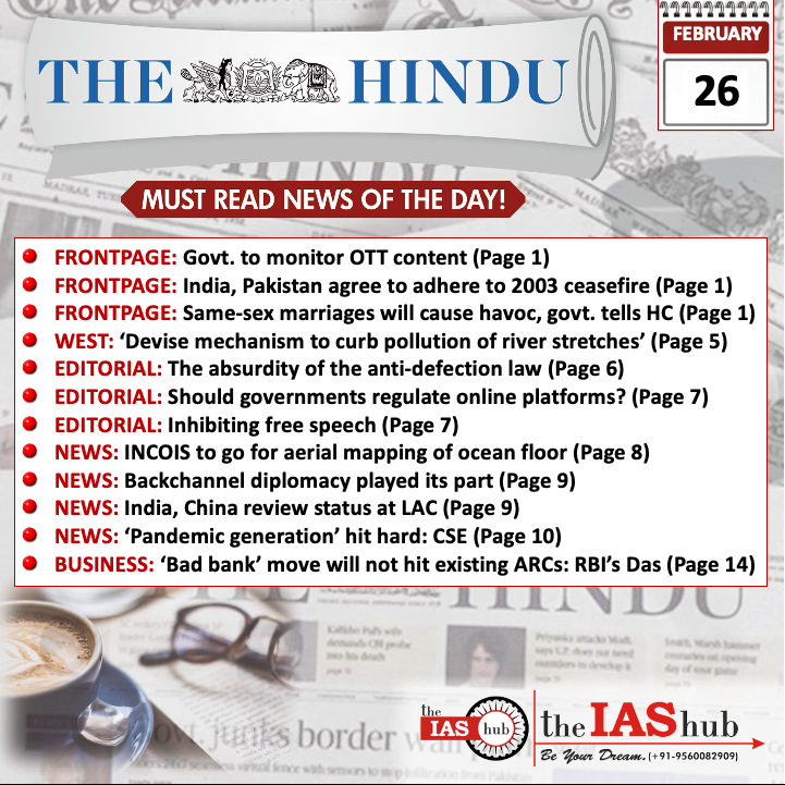 The Hindu_Headlines_26 Feb_theIAShub