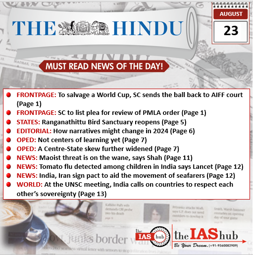 23rd August 2022 The Hindu