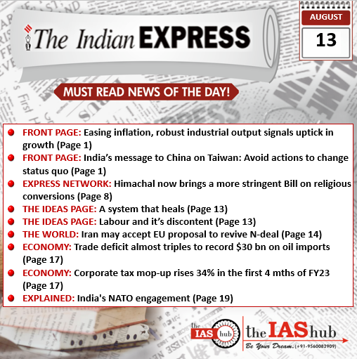 13th August 2022 Indian Express