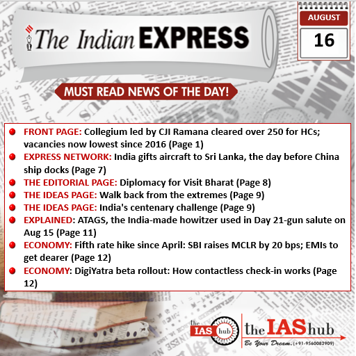 16th August 2022 Indian Express