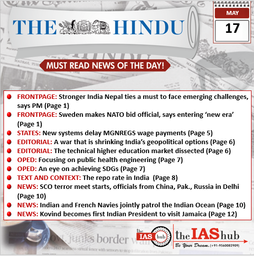 The Hindu 17 May