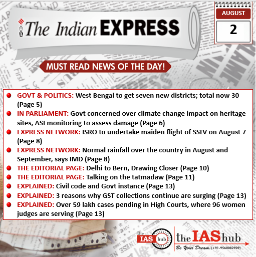 2nd August 2022 Indian Express