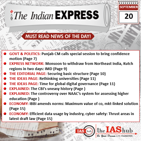 IE_20th Sept_Daily Headlines