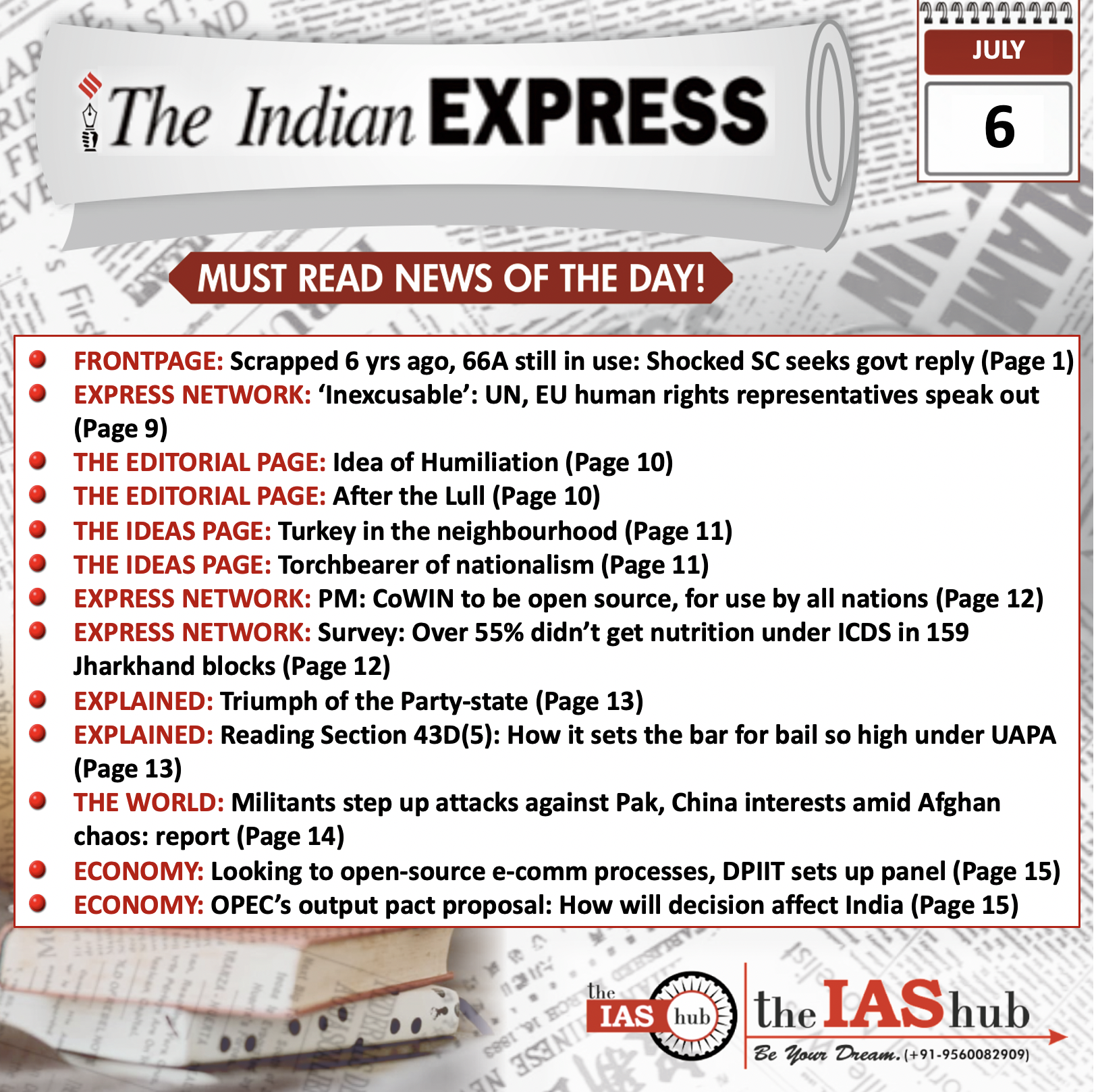 IE-Headlines-6 July-theIAShub