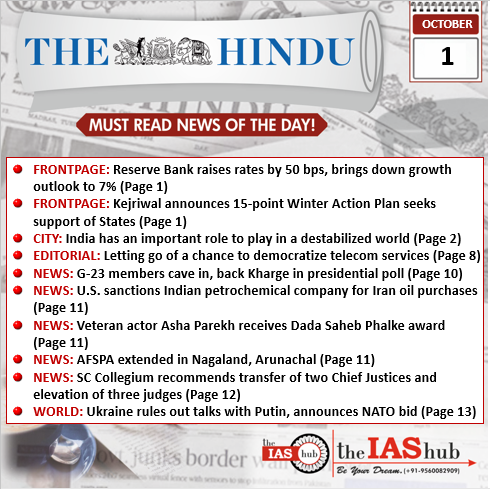 TH_1st Oct_Daily Headlines