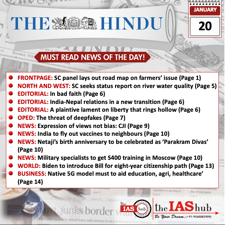 The Hindu_Headlines_20 Jan_theIAShub