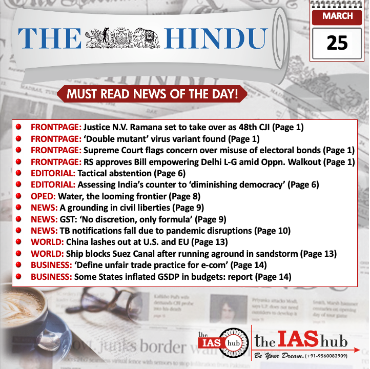The Hindu_Headlines_25 Mar_theIAShub