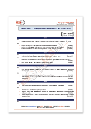 Previous year Questions 2019-2023 Agriculture