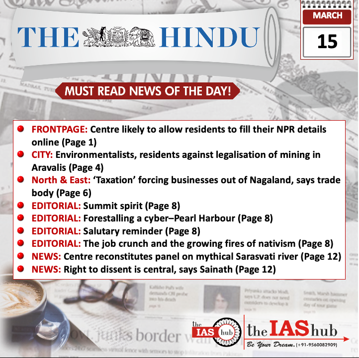 The Hindu_Headlines_15 Mar_theIAShub