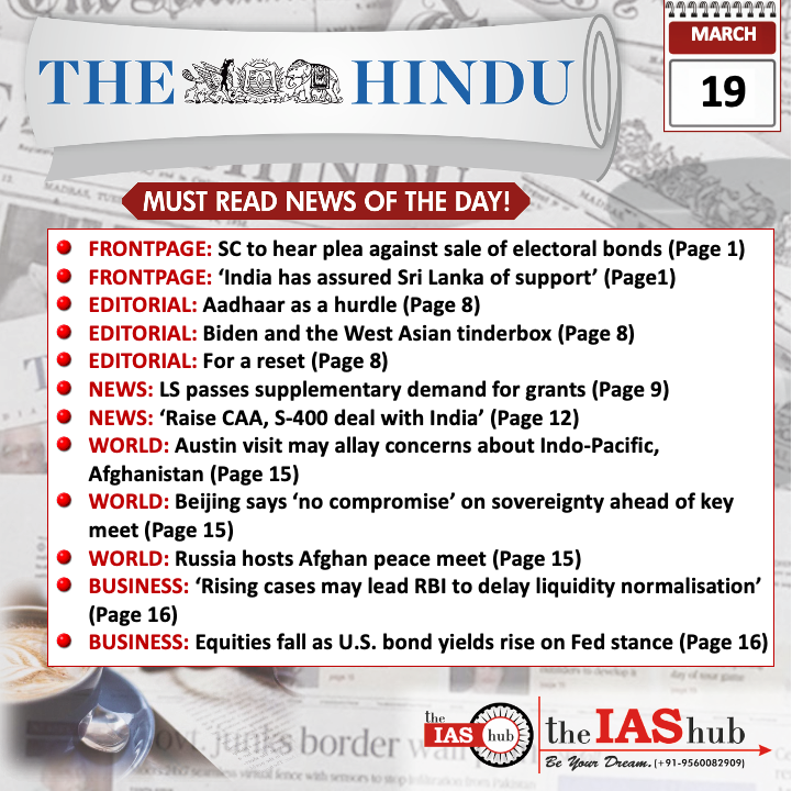 The Hindu_Headlines_19 Mar_theIAShub