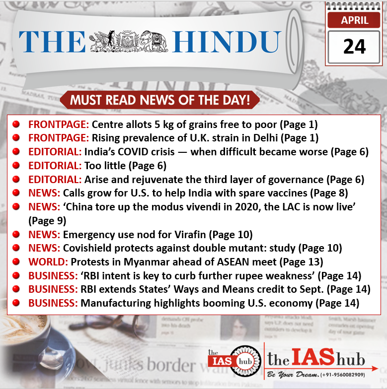 TH_Headlines_24 April_theIAShub