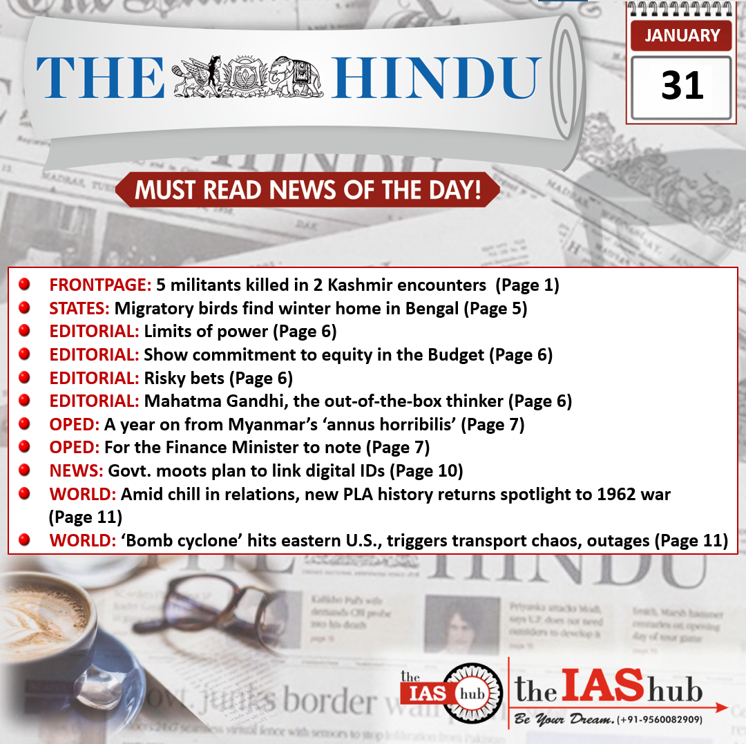The Hindu 31 Jan