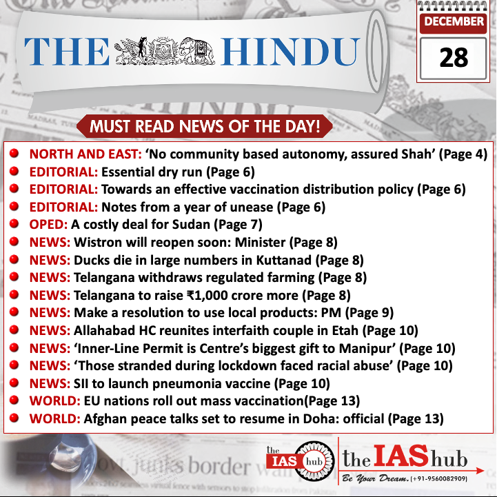 The Hindu_Headlines_28 Dec_theIAShub