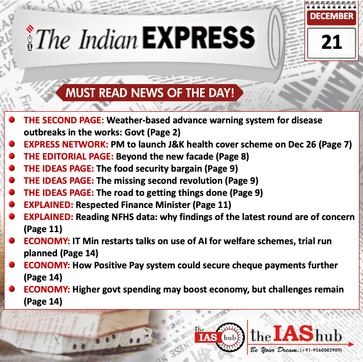 Indian Express_Headlines_21 Dec_theIAShub