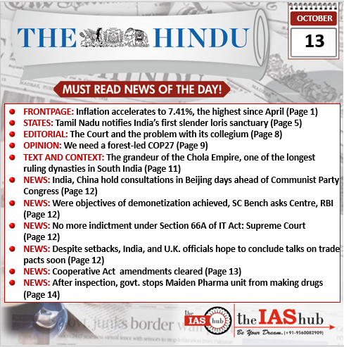 TH_13th Oct_Daily Headlines