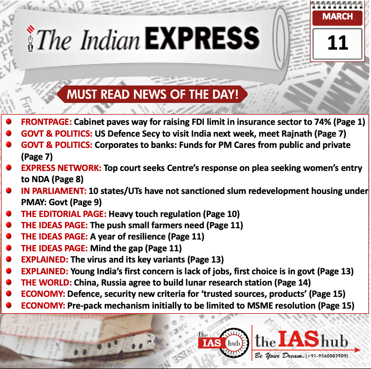 Indian Express_Headlines_11 Mar_theIAShub