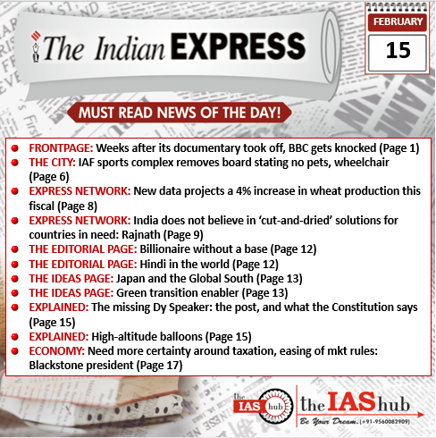 IE_15th Feb 23_Daily Headlines