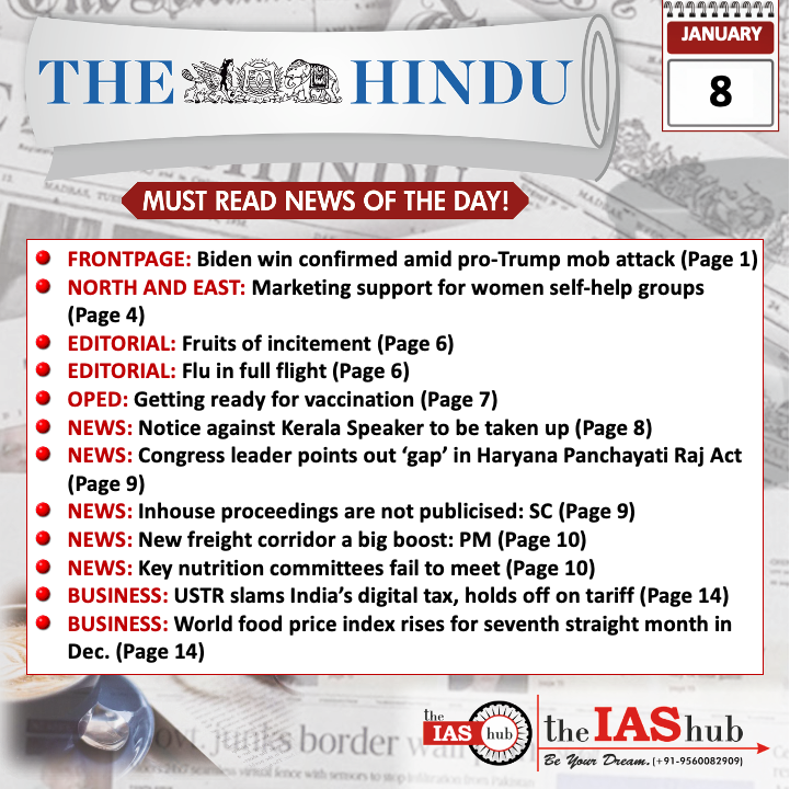 The Hindu_Headlines_8 Jan_theIAShub