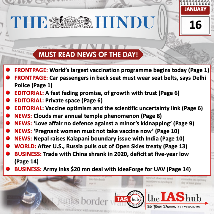 The Hindu_Headlines_16 Jan_theIAShub