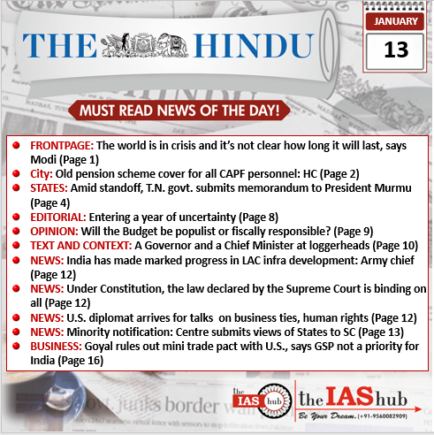 TH_13th January_Daily Headlines