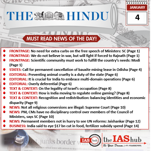 TH_4 Jan_Daily Headlines