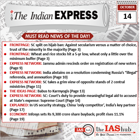 IE_14th Oct_Daily Headlines