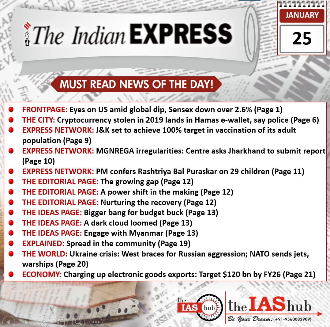 Indian Express 25 Jan