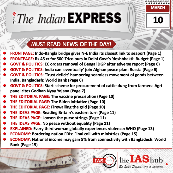 Indian Express_Headlines_10 Mar_theIAShub