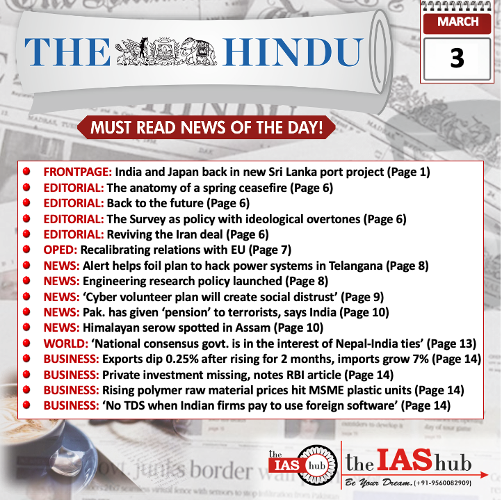 The Hindu_Headlines_3 Mar_theIAShub