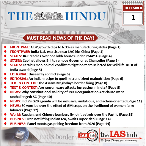 TH_1st Dec_Daily Headlines