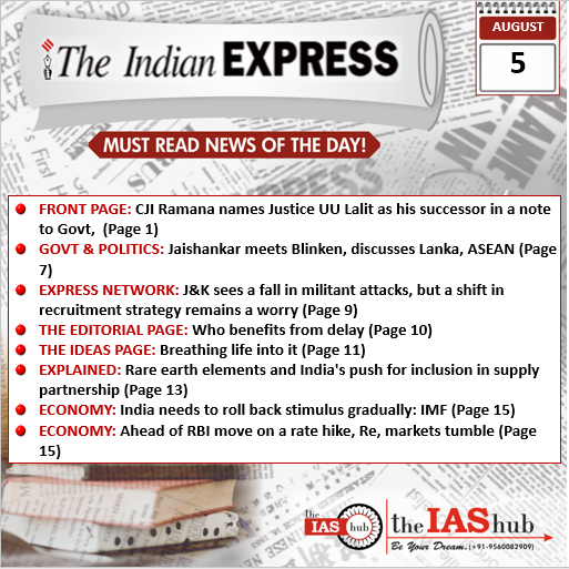 5th August 2022 Indian Express
