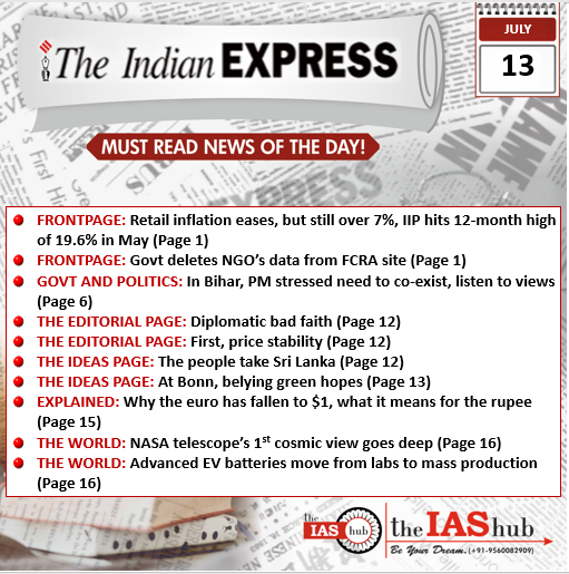 Indian Express 13 July