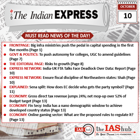 IE_10th Oct_Daily Headlines