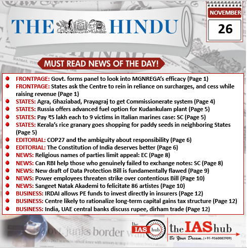 TH_26th Nov_Daily Headlines