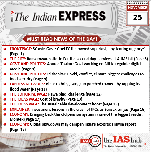 IE_25th Nov_Daily Headlines