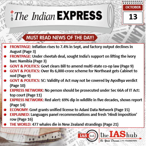 IE_13th Oct_Daily Headlines