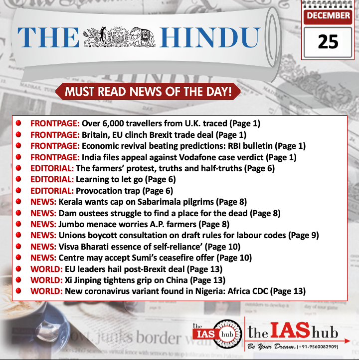 The Hindu_Headlines_25 Dec_theIAShub