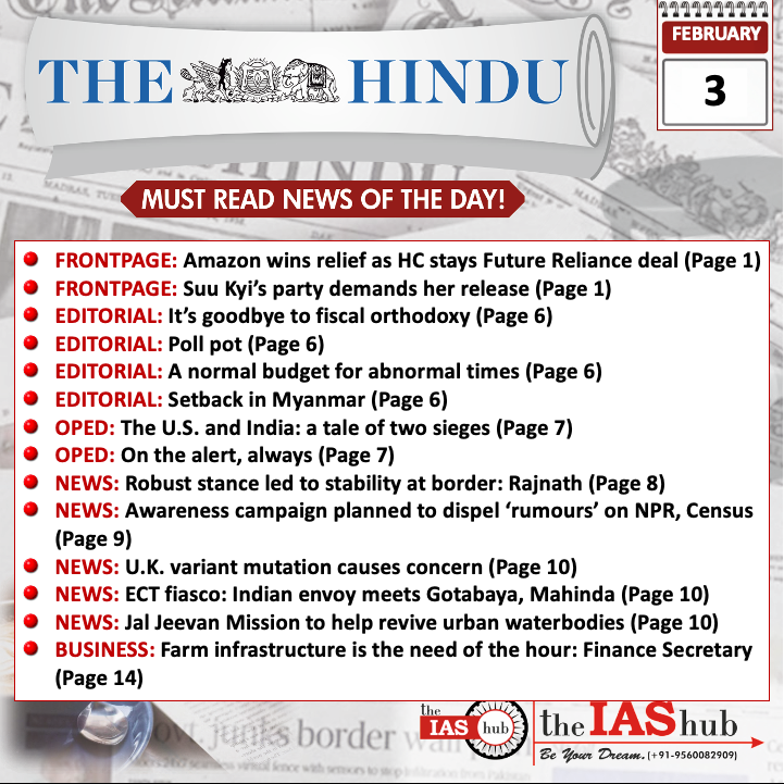 The Hindu_Headlines_3 Feb_theIAShub