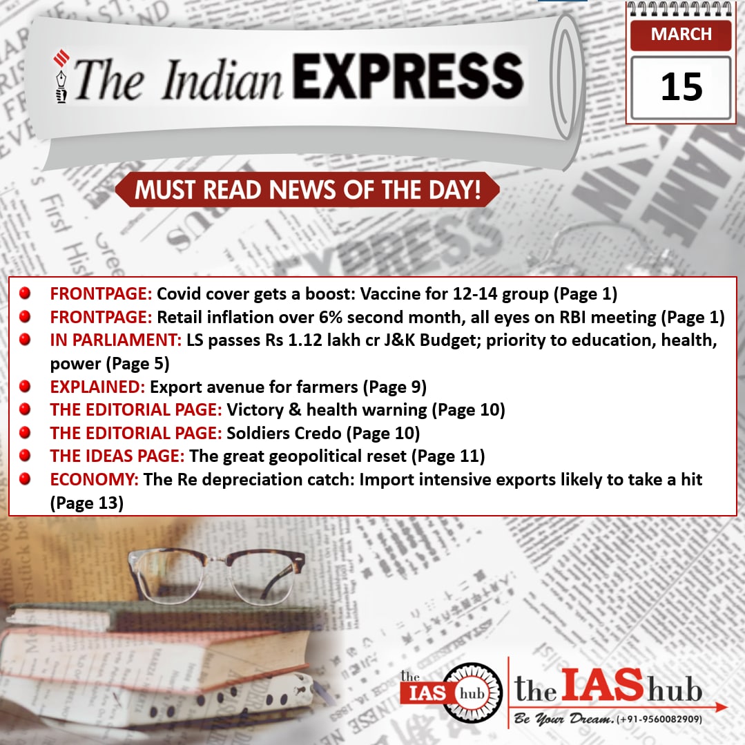 Indian Express 15 March